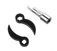 Filteilect Set di 3 chiavi a leva regolabili con prolunga per spazi ristretti, attacco da 1/2", acciaio al cromo vanadio trattato termicamente, compatibile con cricchetto