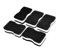 Filteilect Set di spugne da cucina, confezione da 5 panni abrasivi neri per pulizia esterna per pentole non appiccicose da bagno (5 pezzi)