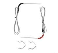 Filteilect Sonda di ricambio per carne con doppi aghi per Weber Grill Connettore da 3,5 mm compatibile con forno a pellet Smokefire, confezione da 2