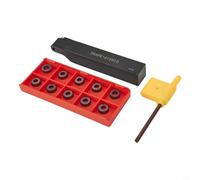 Filteilect SRAPR1616H10 - Portautensili per tornitura esterna CNC con 10 inserti in carburo RPMW1003MO, acciaio legato per lavorazione, compatibile con taglio cilindrico