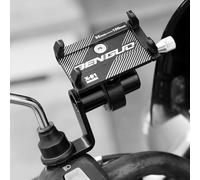 Filteilect Staffa estensore per specchietto retrovisore moto, in lega di alluminio, 90 mm, conversione per manubrio o faro, compatibile con (nero)