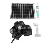 Filteilect Telecamera di sicurezza solare per esterni con doppia lente PTZ a 360° Batteria 8000mAh Visioni notturne a colori 4K Rilevamento del movimento IP66 Impermeabile per la casa