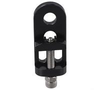 Filteilect Tendicatena pieghevole, regolatore catena a velocità singola, doppio foro regolabile da 10 mm, per lega di alluminio CNC, compatibile con biciclette pieghevoli e da pista (nero)