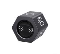 Filteilect Timer con sensore di gravità per una gestione efficiente del tempo, design compatto, ricaricabile, versatile per l'uso in cucina, apprendimento sport (nero)