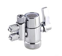 Filteilect Valvola deviatrice per rubinetto, in ottone cromato, con aeratore, tubo da 3/8", adattatore compatibile per filtro dell'acqua da banco adatto per lavello