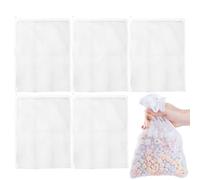 Filter Bags for Fish Tank, 5x Reusable Aquarium Filter Media Mesh Bag, Polyester Freshwater and Saltwater Filtration Solution for Clean Water in Home and Oceanarium, 15x20cm/20x30cm/30x40cm