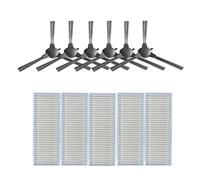 Filter Side Brush Replacement Set, Compatible with LIECTROUX M7S PRO, Robotic Vacuum Cleaner Accessories Kit(Brush+Filter Set)