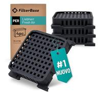 FilterBase® Fresh Air Filtri per frigorifero Liebherr | 4 pezzi | Filtro al carbone attivo compatibile con 9096989 9882460 988246000 e 7440021-00