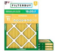 Filterbuy Filtro dell'aria MERV 11 Allergen Defense (confezione da 4), filtro dell'aria a pieghe HVAC AC AC (dimensioni effettive: 17,50 x 19,50 x 0,75 pollici)