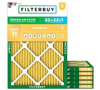 Filterbuy Filtro dell'aria MERV 11 Allergen Defense (confezione da 6), 20 x 22 x 1 cm, ricambio per filtri dell'aria per forno a corrente alternata (dimensioni effettive: 19,50 x 21,50 x 0,75 pollici)