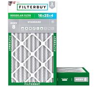 Filterbuy Filtro dell'aria MERV 8 per difesa contro la polvere (confezione da 2), ricambio per filtri aria condizionata HVAC a pieghe (dimensioni effettive: 15,38 x 24,38 x 3,63 pollici)
