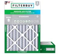Filterbuy Filtro dell'aria MERV 8 x 20 x 4 (confezione da 2), ricambio per filtri dell'aria per forno a corrente alternata HVAC (dimensioni effettive: 17,50 x 19,50 x 3,75 pollici)