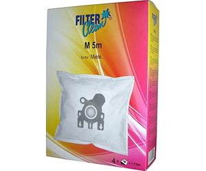 FilterClean M - Sacchetto per aspirapolvere, 5 m, in tessuto non tessuto, colore: Bianco