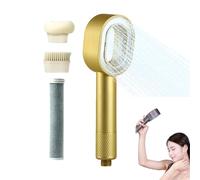 Filtered Shower Head, Soffione doccia massaggio con filtro,Soffione doccia a risparmio d'acqua 3 in 1 con filtro, Spa soffione doccia, testa doccia ad alta pressione (colore oro)