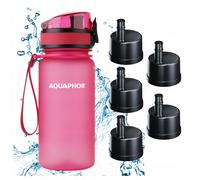Filterflasche Aquaphor City 350 ml, rosa, Set mit 5 Einsätzen