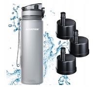 Filterflasche Filter-Bidon AQUAPHOR CITY 800 ml Grau, Set 3 Einsätze