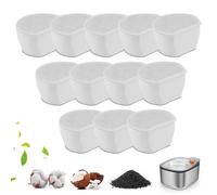 Filters For Cat Water Fountain, 12 Pieces Odor Adsorption Kitten Puppy, Multi-Layer Cat Water Fountain Filtration Filter, Drinking Supplies For Hair Dirt Debris Blocking