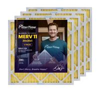 FilterTime 20 x 20 x 1, filtro aria per forno AC, MERV 11, confezione da 4 (dimensioni esatte 19,5 x 19,5 x 0,75), filtro AC, filtro per forno, filtro dell'aria domestica, prodotto negli Stati Uniti