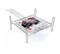 Filtex Graticola incrociata in filo cromato, con piedi, Grigio 27x27 cm - 2387200