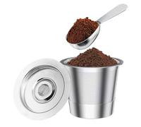 filtrante riutilizzabile per di caffè con treccia in acciaio e misurino da 30 ml, compatibile con macchine da caffè da 1,0, filtro da caffè ecologico per fresche macinate