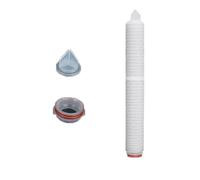 Filtrazione dell'acqua 2 elementi filtranti for acqua microporosi in PP da 20 pollici, filtro di precisione pieghevole Uso domestico(226+triangle tip folding)