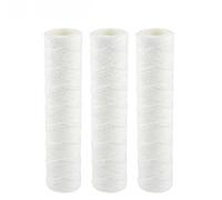 Filtrazione dell'acqua 3 pezzi Filtro a cartuccia for purificatore d'acqua da 10" con filtro a corda avvolto da 5 micron in cotone PP Filtro for sedimenti Uso domestico