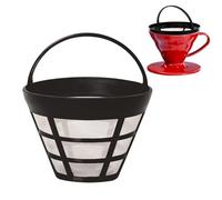 Filtre à Café en Maille - Passoire Cône Réutilisable | Remplacement Panier Filtre | Pour Cafés Commerciaux, Lieux de Travail, Voyage, Camping, Pique-niques, Cuisine, Préparation Boisson