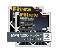 Filtrete 20 x 20 x 1, filtro aria per forno AC, MPR 1200, riduzione degli odori contro gli allergeni, confezione da 2 (dimensioni esatte 19,69 x 19,69 x 0,81)