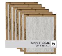 Filtrete Filtro aria 20 x 25 x 1, 3M MERV 5 HVAC AC filtro di ricambio, confezione da 6 (dimensioni effettive 50 x 62,7 x 2,2 cm)