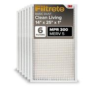 Filtrete Filtro aria 35 x 63 x 1, MPR 300, MERV 5, Clean Living Basic Dust 3 mesi pieghettato filtri aria da 2,5 cm, 6 filtri