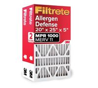 Filtrete Filtro aria MPR 1000 MERV 11, filtro antiallergene a pieghe profonde, 20 x 25 x 5, confezione da 2 (dimensioni esatte 19,88 x 24,56 x 4,3)