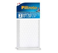 Filtrete Filtro aria per forno AC, 12 x 20 x 1, MERV 13, MPR 1900, filtro antiallergeni, batteri e virus, filtro elettrostatico per la pulizia dell'aria pieghettato 3 mesi, 2 confezioni (dimensioni