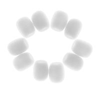 Filtri Antipop Antivento Per Mini Microfono Spugna Parabrezza Pacco Di 10 Pezzi - bianco