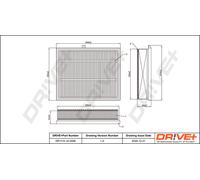 Filtri Aria Drve+ DP1110.10.0568 Per TOYOTA