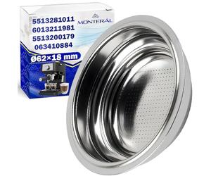 Filtri Caffe Ø 62x18 mm Filtro Caffe Adatto a Portafiltro con Codice Originale 5513281011 6013211981 5513200179 per DeLonghi 063410884 per Smeg - Garanzia di 10 Anni - MONTERAL