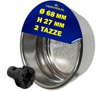 Filtri Caffe 2 Tazza per Gaggia con Dimensione Ø 68 mm h 27 mm | Filtro Caffe con Valvola Schiumogena Crema adatto a Portafiltro - Garanzia di 10 Anni - MONTERAL