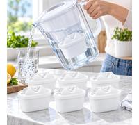 Filtri Caraffa Acqua per BWT AQUAlizer Station, Set da 6 Ricambi | Set 6 filtri al carbone attivo per caraffa, filtrazione quotidiana, cambio facile e uso regolare in cucina