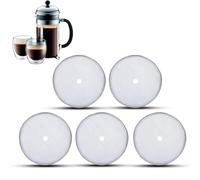 Filtri della stampa francese 5pcs, 8 cm/3.1in Filtratura francese Schermata portatile Portable Coffee Filter per forniture per produttori di caffettiera da 600 ml