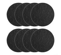 Filtri di ricambio a base di carbone per contenitori per compost, 8 cuscinetti assorbenti per la raccolta di rifiuti alimentari interni (184 x 10 mm)