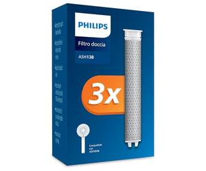 Filtri di ricambio per Philips Water Filtration Showerhead, Rimuove efficacemente il cloro e altre particelle di grandi dimensioni, Tre modalità di getto, Capacità del filtro di 1 mese