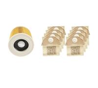 Filtri Hepa, Sacchetti For La Polvere, Compatibili Con Karcher. WD2.250 WD2250 A2004 A2054 MV2 WD2 Sacchetti For Aspirapolvere Sostituzione Pezzi Di Ricambio Accessori (Color : 1 filter 8 bag)