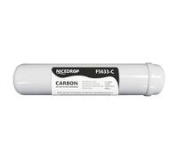 Filtri in Linea per Impianti ad Osmosi - Argentizzato e Batteriostatico - Carbon Block - Sedimenti - Resine - Ultra filtrazione - Carbone - 12 Pollici 1/4 filetto (Carbone)