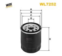 WL7252 FILTRO OLIO PER Fiat 500 C 312 1.4 74 KW 100 CV