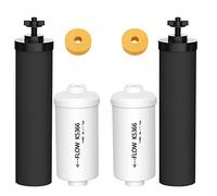 Filtri per acqua a gravità per sostituzione del filtro dell'acqua Berkey, ricambio per filtro nero BB9-2® e filtri fluoruro PF-2®, compatibili con il sistema di filtraggio dell'acqua a gravità Berkey®
