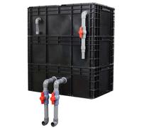 Filtri per acquari Scatola esterna per ricambio de Filtro a scatola rotante for acquario e laghetto, 2/3/4 livelli, nero, diverse misure(23.62x15.75x25.98in/60x40x66CM)
