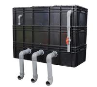 Filtri per acquari Scatola esterna per ricambio de Filtro esterno for acquario e laghetto a 2/3/4 livelli, nero, diverse misure, senza materiale filtrante(35.43x15.75x25.98in/90x40x66CM)
