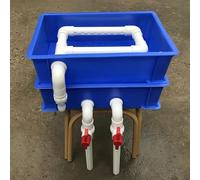 Filtri per acquari Scatola esterna per ricambio de Filtro esterno for acquario e laghetto a 3 strati, blu, 34,8x24,7x(18,5-44) cm(34.8x24.7x18.5 cm)