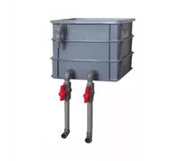 Filtri per acquari Scatola esterna per ricambio de Scatola filtro for acquario a circolazione d'acqua a 3 strati multicolore 25x18x22cm(Grey)