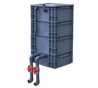 Filtri per acquari Scatola esterna per ricambio de Scatola filtro for acquario esterna con 2-3-4 livelli for il ciclo dell'acqua, rossa, diverse dimensioni(15.75x11.81x26.77in/40x30x68CM)