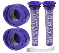 Filtri per aspirapolvere Dyson V8 e V7, pezzi di ricambio per Dyson V8, accessori, filtri con spazzola di pulizia per Dyson V8/V7, 2 kit fil